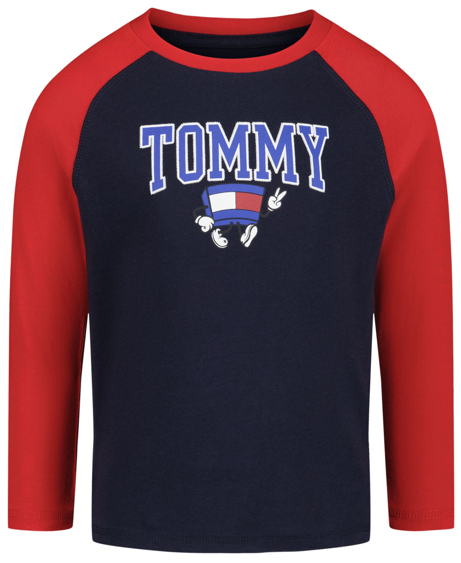 Boys' 2T-7 Mascot Raglan Graphic Long- Sleeve T-shirt.