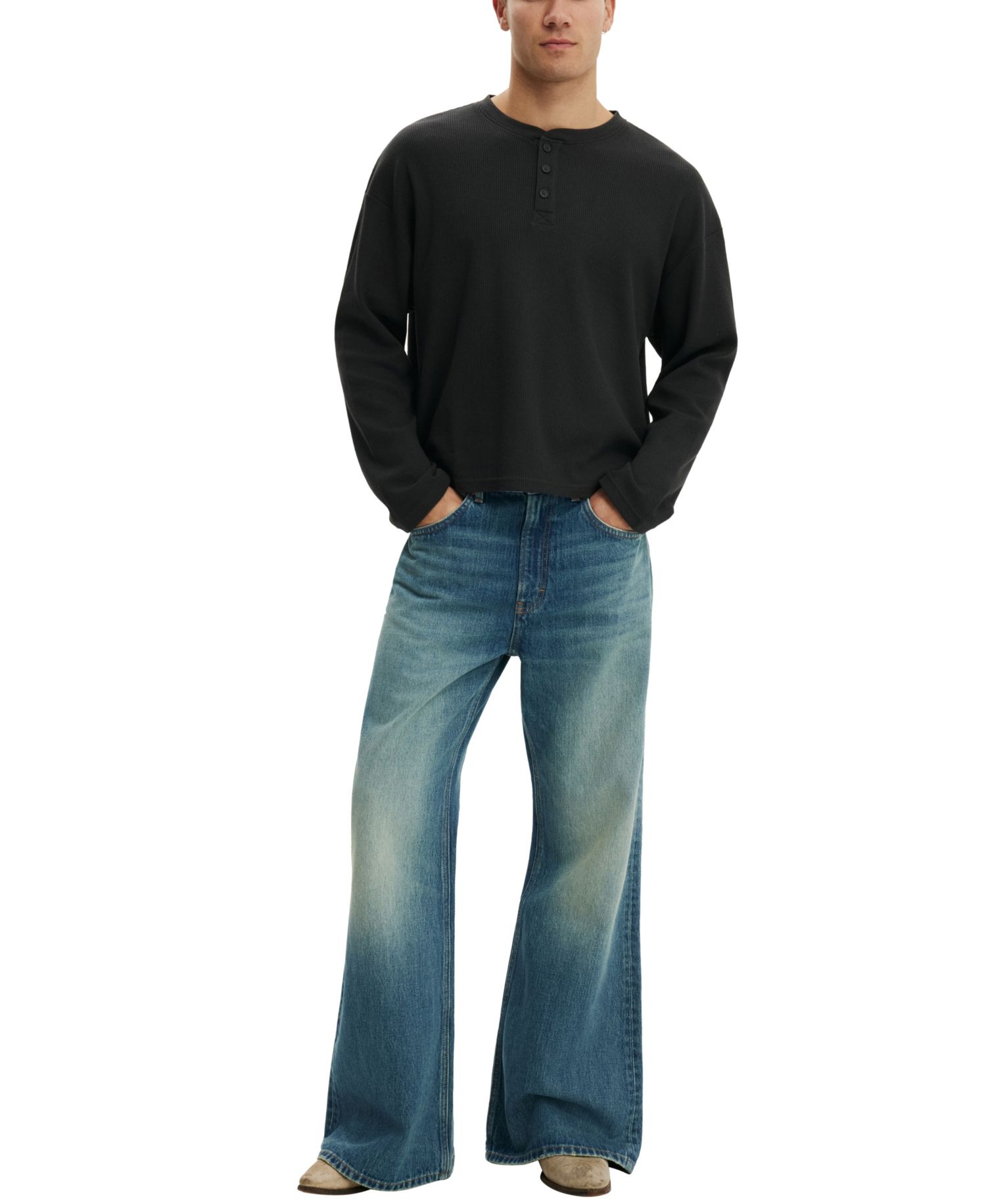 Men's Baggy Bootcut Jeans