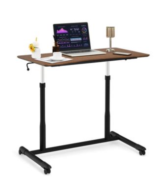 Height Adjustable Computer Desk Sit to Stand Rolling Notebook Table