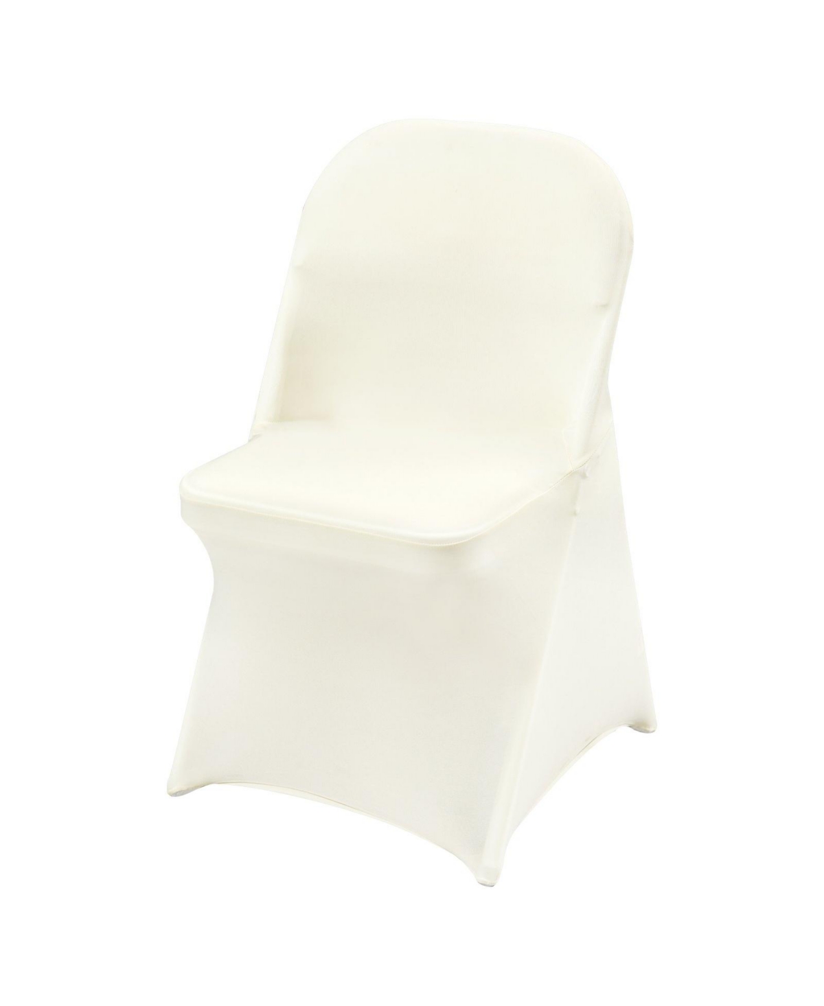 Slickblue 30 Pack Ivory Spandex Folding Chair Covers for Wedding