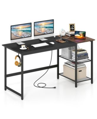 59 Inch Home Office Computer Desk with Removable Storage Shelves