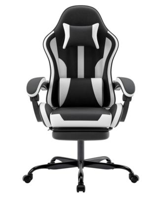 Ergonomic Gaming Chair with Footrest and Lumbar Support