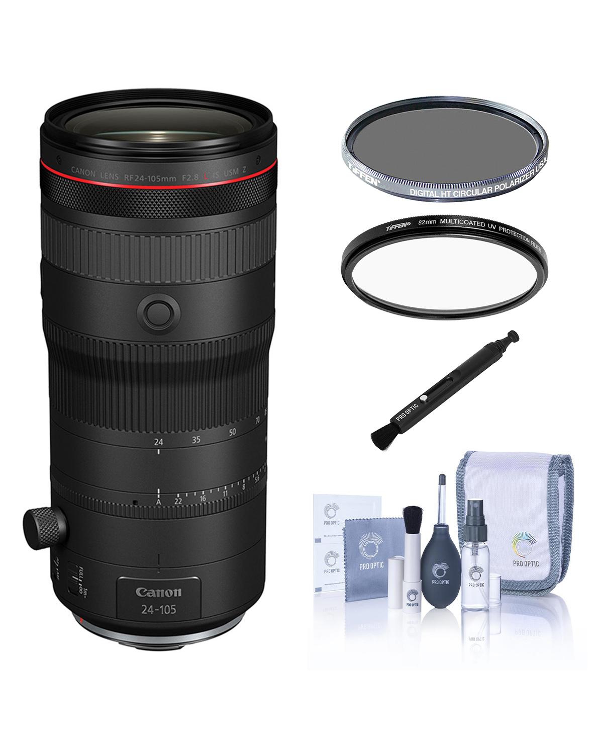 Canon Rf 24-105mm f/2.8 L Is Usm Z with Tiffen 82mm Uv and Cpl Filters Lens for Canon Rf-Mount Cameras
