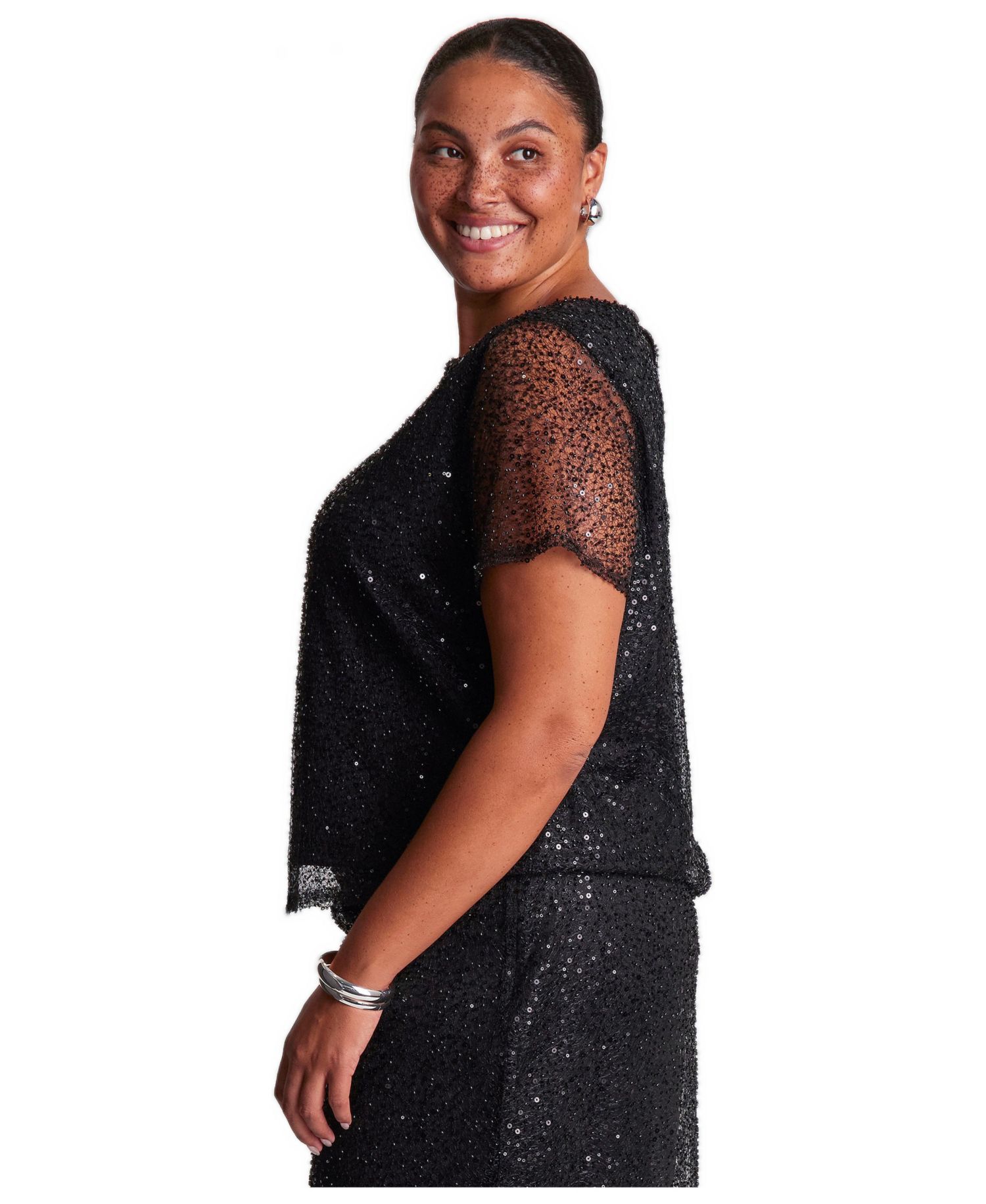 Plus Size Zaya Sequin Relaxed Blouse