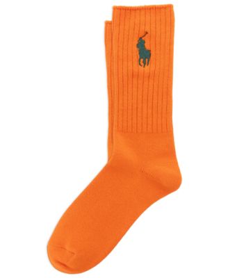 Men's Embroidered Big Pony Crew Socks