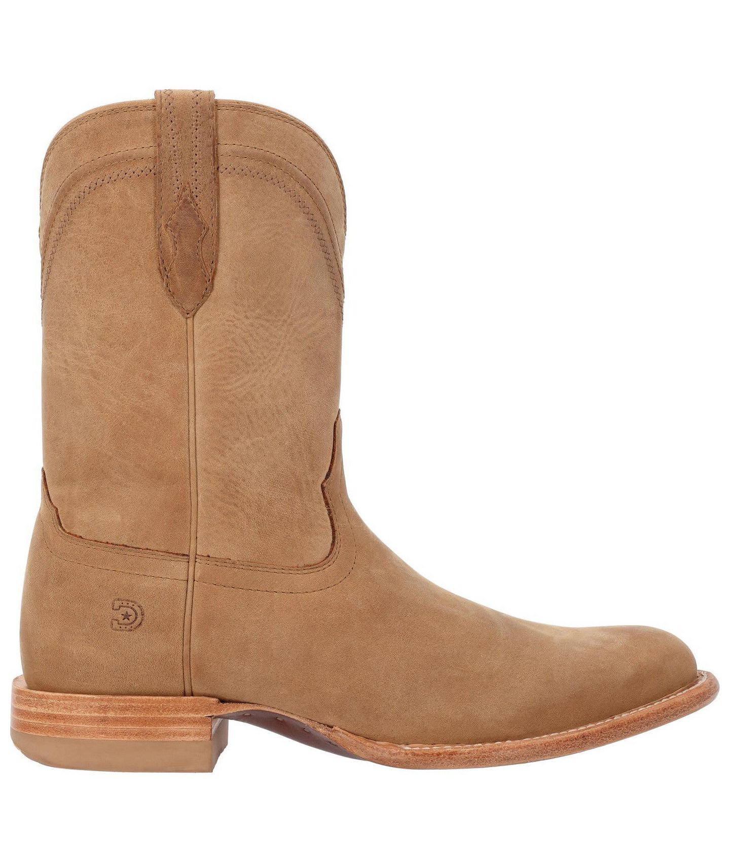 Мужские ботинки Durango Santa Fe Full-Grain Leather Mid Calf Round Toe Roper, цвет: Песочный дюнный — фото 4