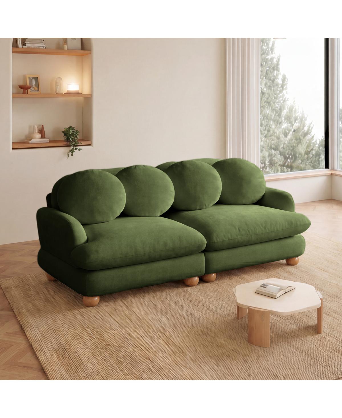 Streamdale Furniture Comfy Chenille 2-Seater Loveseat with 4 Pillows