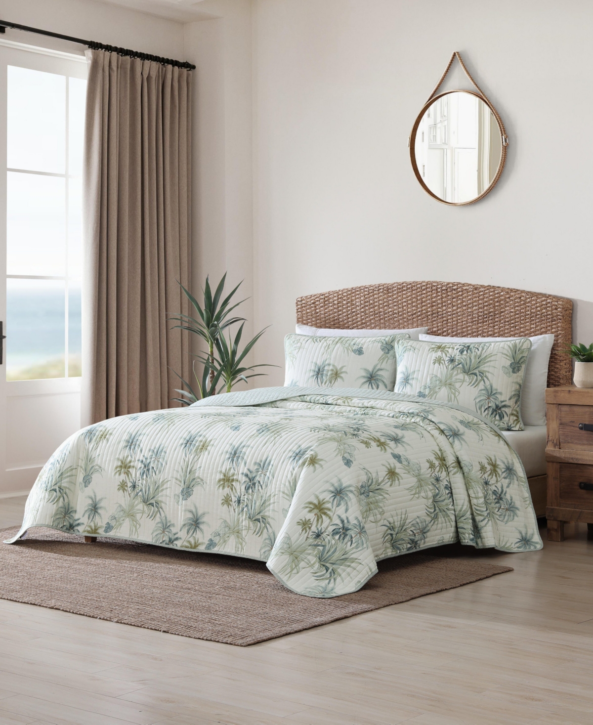 Tommy Bahama Home Serenity Palms Quilted Sham, Standard