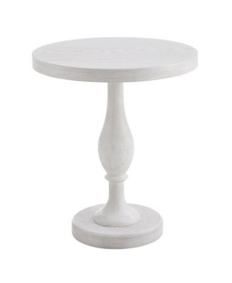 Solmere 22" Round Wood Pedestal End Table