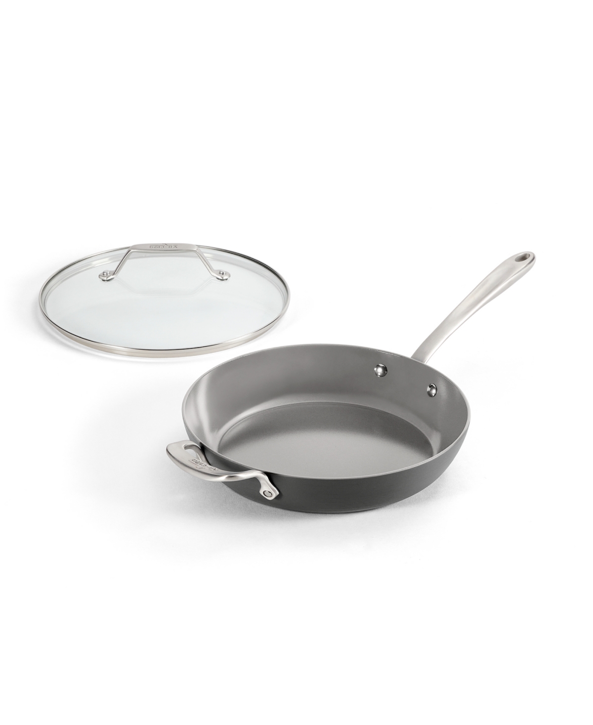 All-clad Ceramic Nonstick 10.5" Fry Pan With Lid In Gray