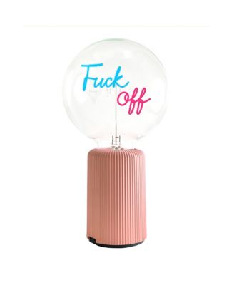 Bulb FUCK OFF with Base Table Lamp PORTABLE Pop Nomad