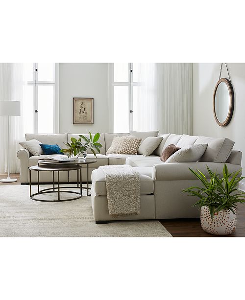 Furniture Astra Fabric Sectional Collection Created For Macy S