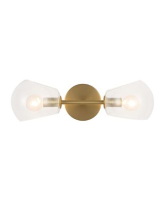 Willow 17-in Clear Glass Lights Damp-Rated Wall/Vanity Light