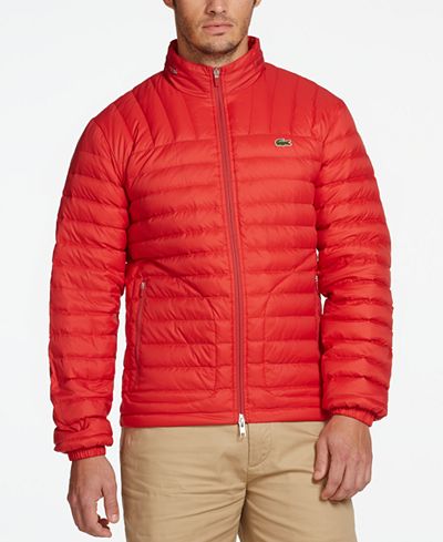 Lacoste Men's Water-Repellent Ripstop Puffer Coat