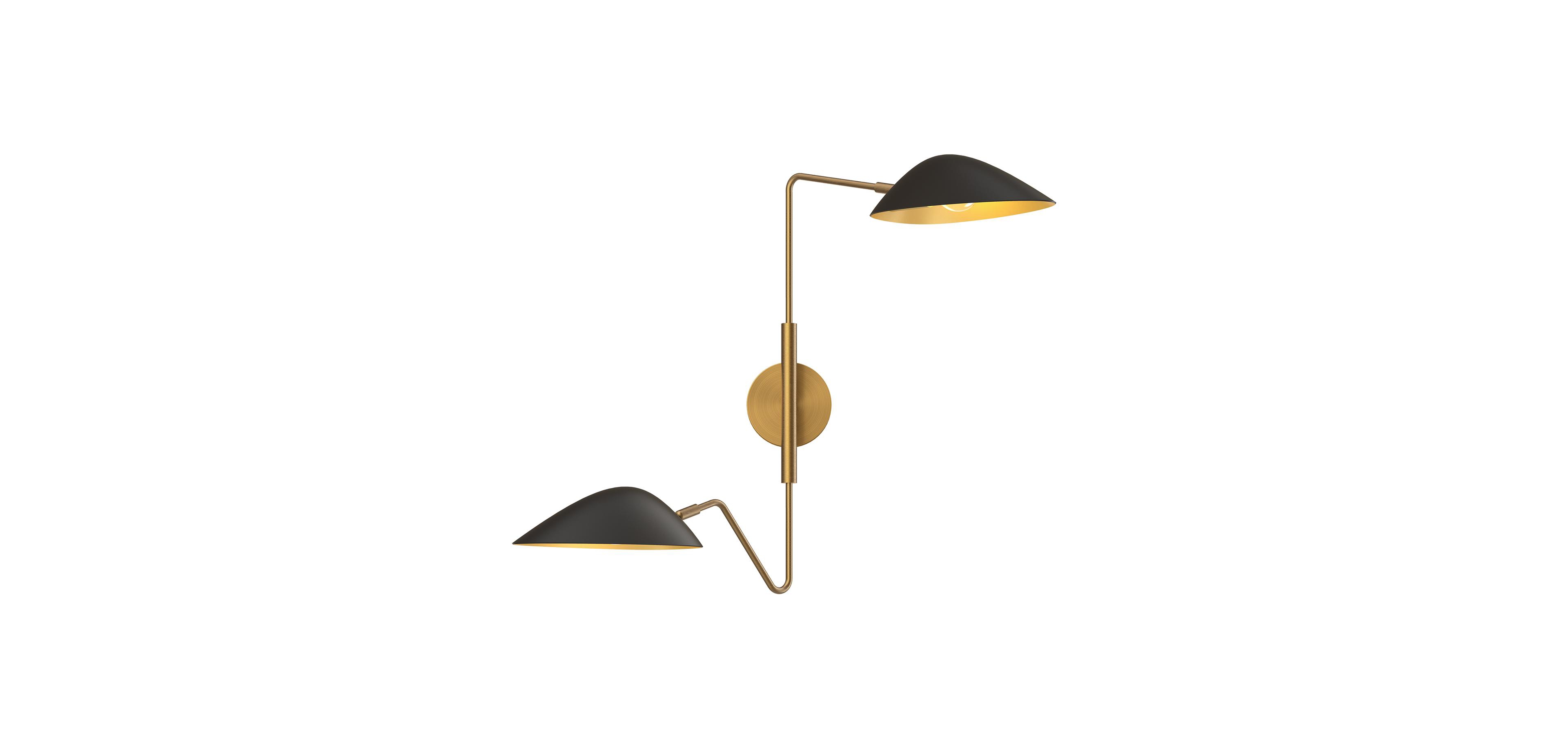 Alora Mood Oscar 6-in Aged 2 Lights Damp-Rated Wall/Vanity Light