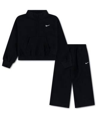Toddler Girls' 2T-4T Sportswear Standard Fleece Half-Zip Top and Pants, 2-Piece Set