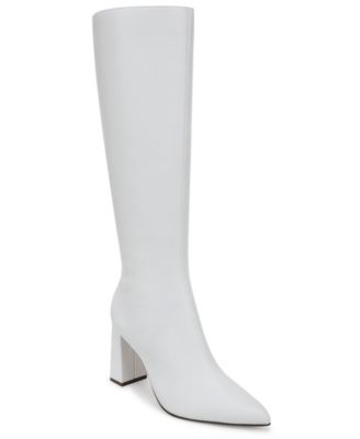 Women's Extra Wide-Calf Knee-High Block Heel Dress Boots