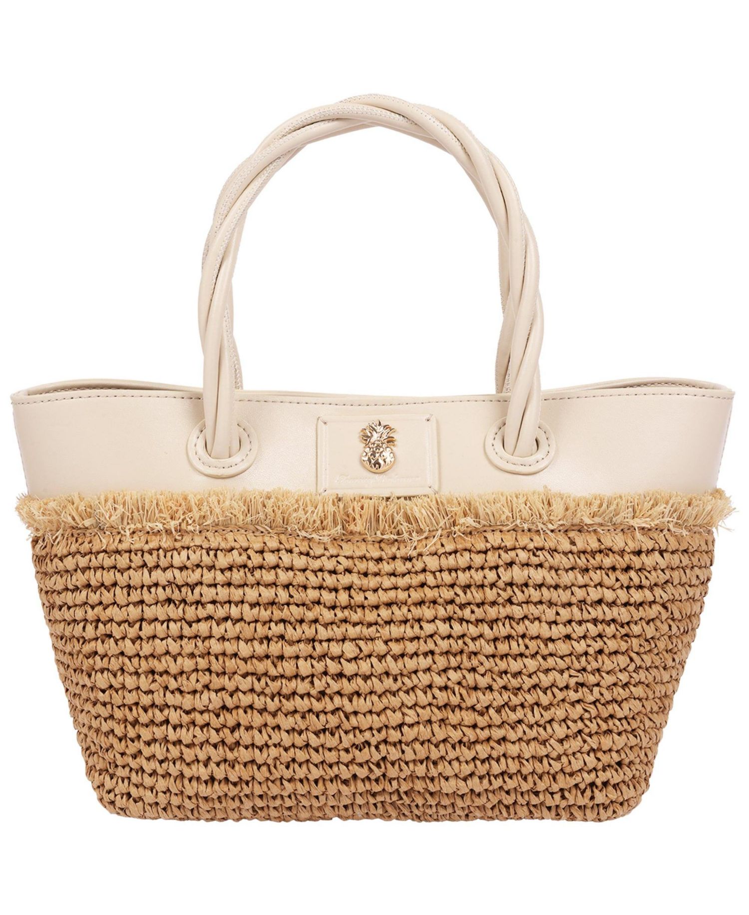 Charlotte Raffia Fringe Medium Tote