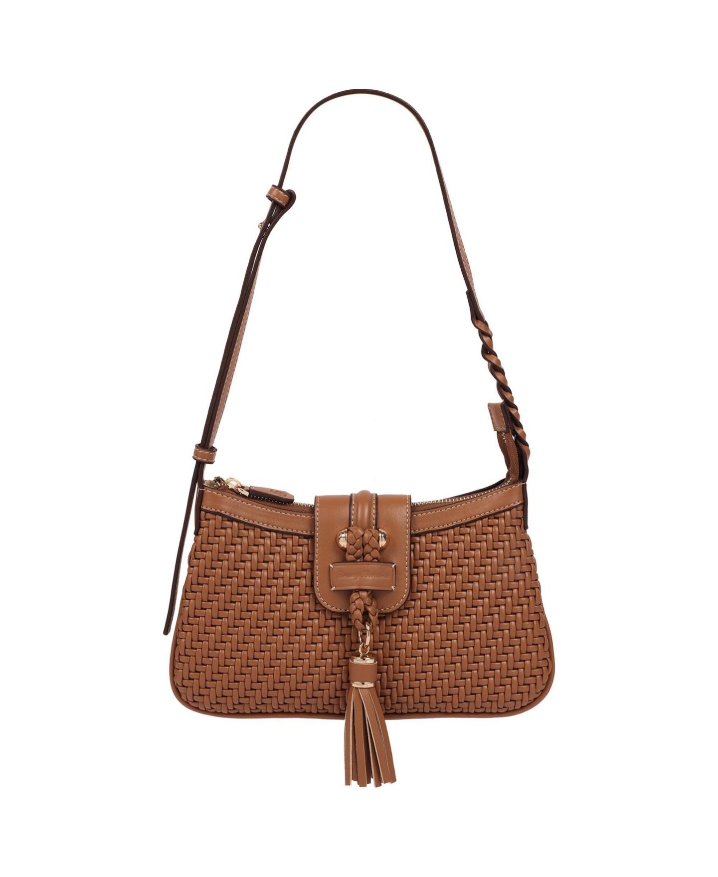 Женская сумка Tommy Bahama Tassel Tab Woven Shoulder, цвет: Nutmeg — фото 1