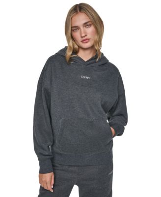 Women's Metallic Bubble Logo Oversized Drop-Shoulder Hoodie