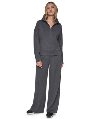 Women's Mock-Neck Half-Zip Stretch-Scuba Sweatshirt