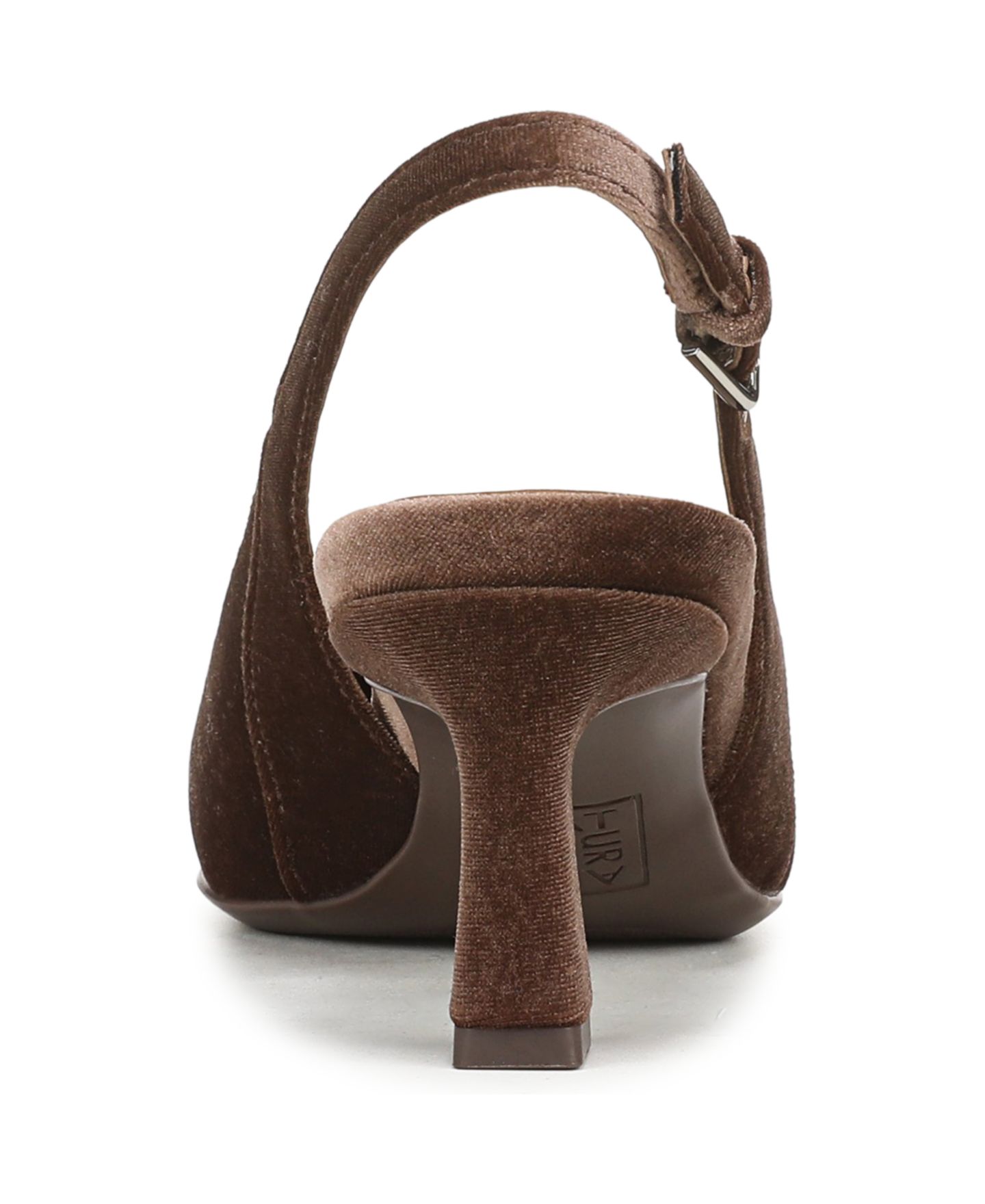 Женские туфли Naturalizer Tansy Slingback Snip-Toe Flared, цвет: Коричный коричневый бархатный — фото 3