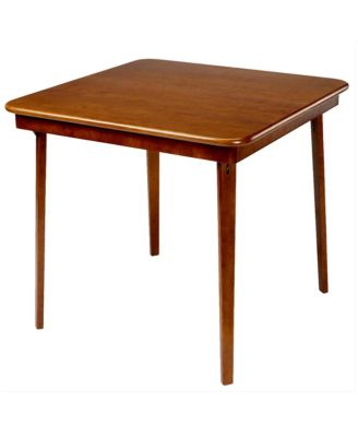 Stakmore Classic Straight Edge Wood Folding Card Table, Fruitwood Frame