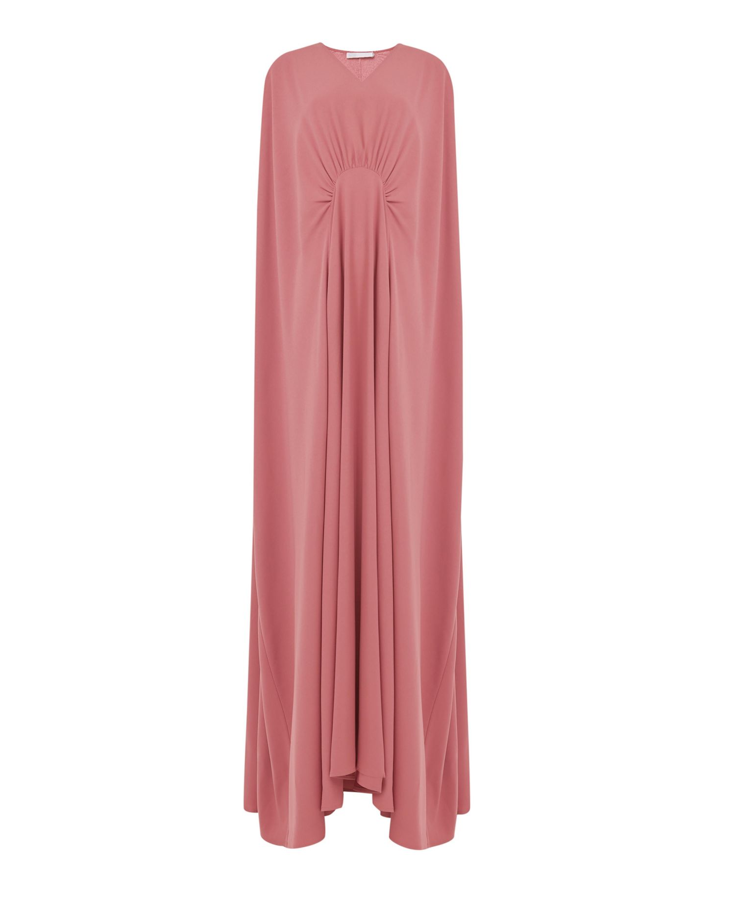 Women's Gathered Marked Waist V-Neck Loose-Fit Maxi Dress