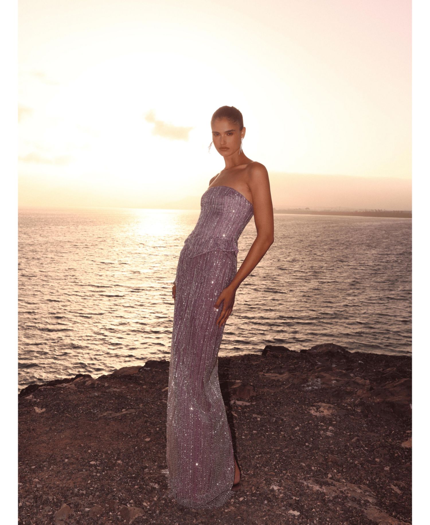 Women's Tosca Strapless Beaded Maxi Gown