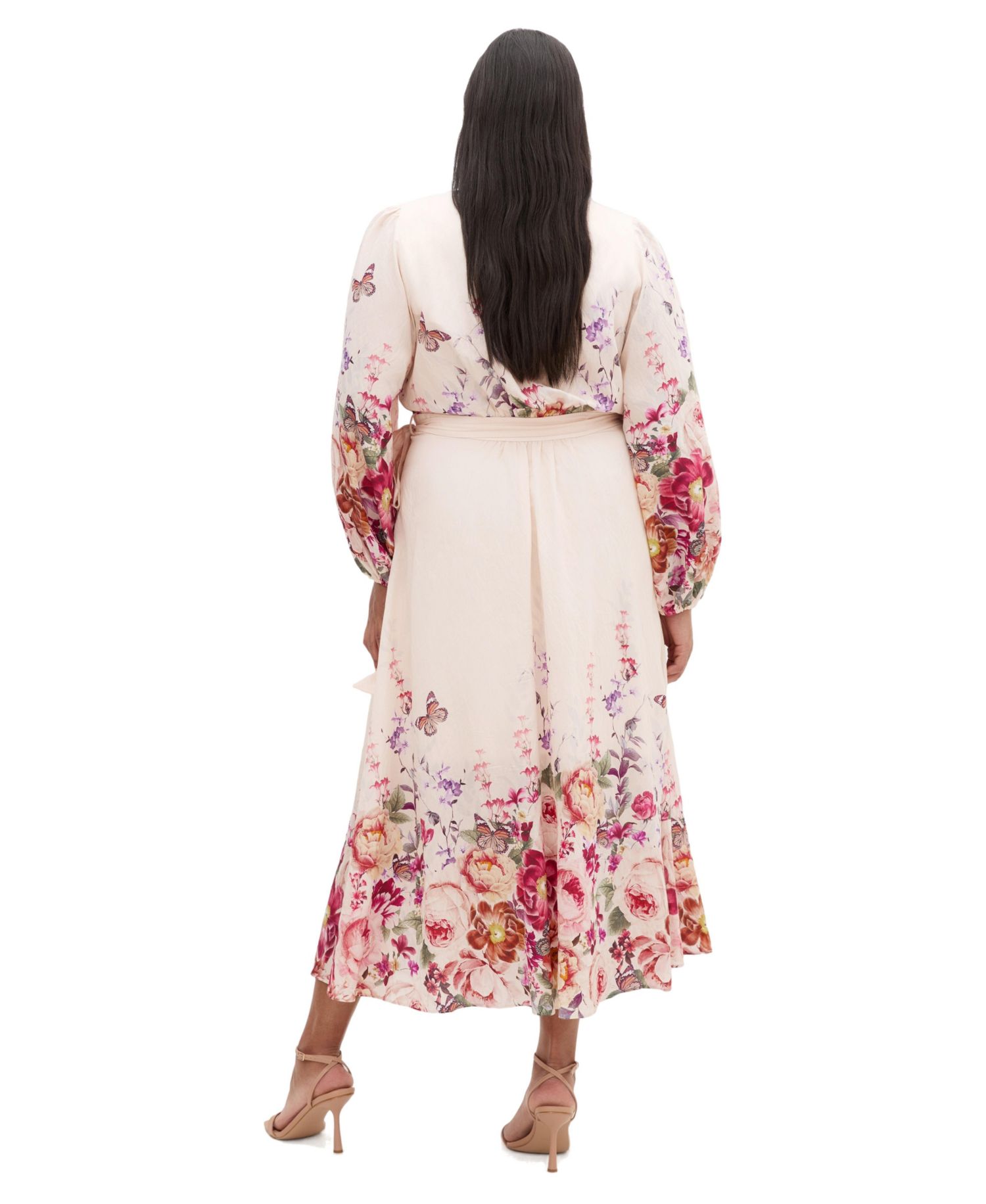 Women's Plus Size Anastasia Garden Print Wrap Maxi Dress