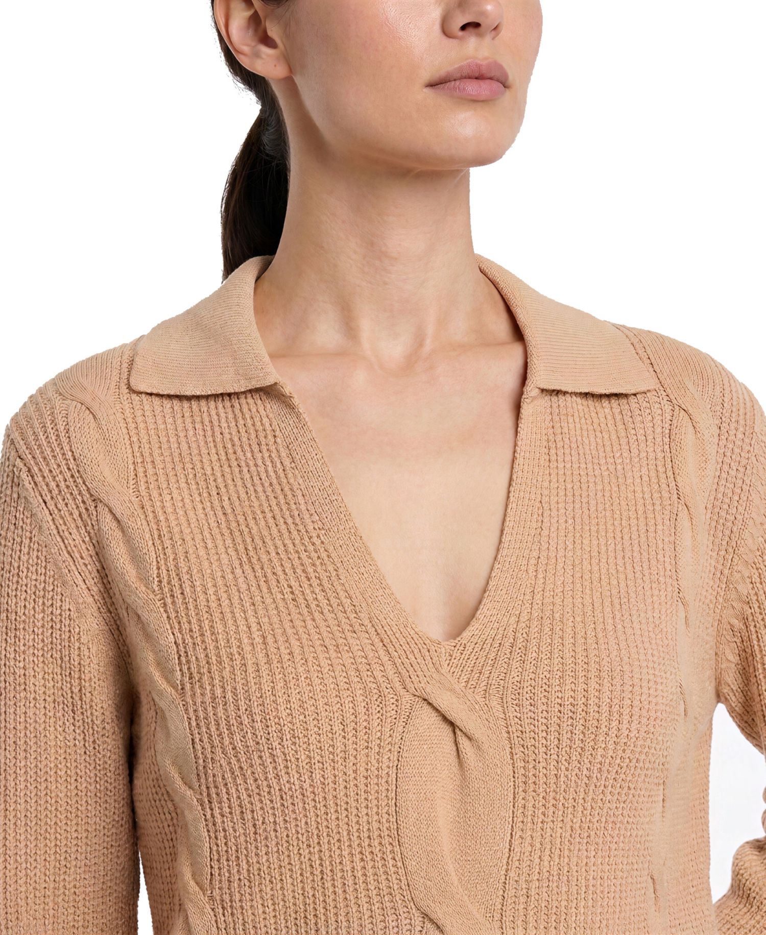 Women's The Marjorie Cable-Knit Collared Sweater