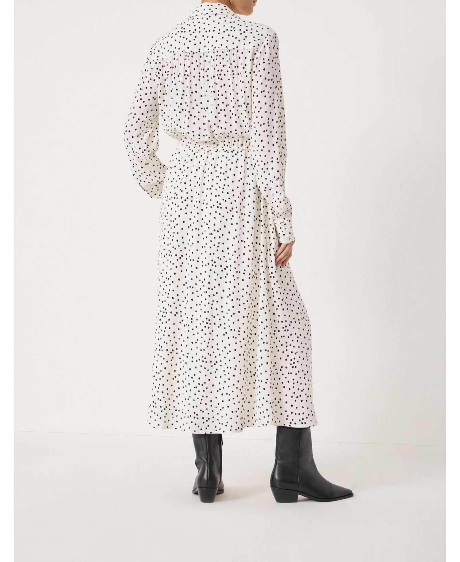 Women's Rosey Polka Dot Midi Shirt Dress