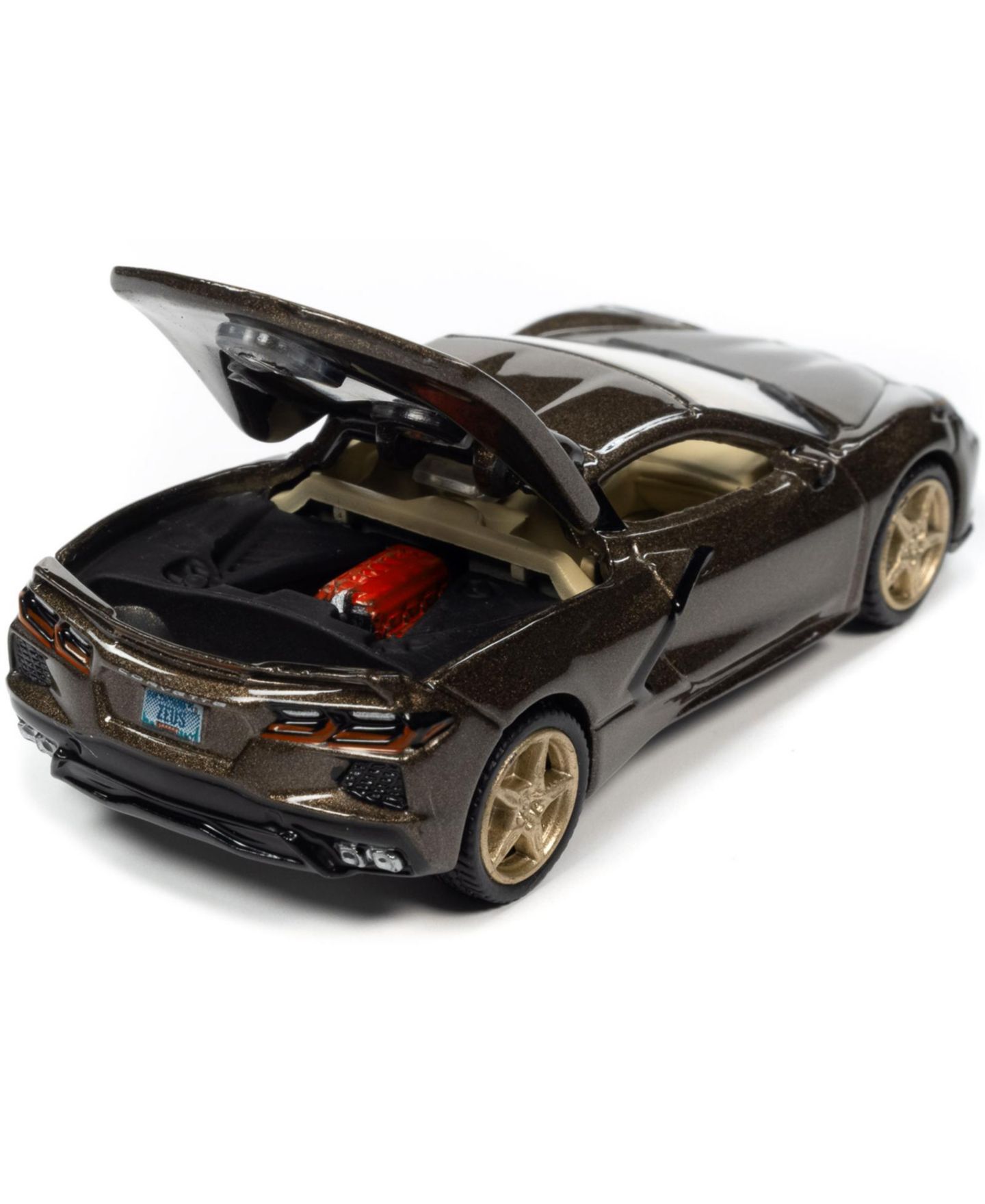 Детская игрушка Auto World 1:64 Scale 2020 Chevrolet Corvette Sports Cars Limited Edition Opening Engine Compartment Diecast Model Car — фото 3
