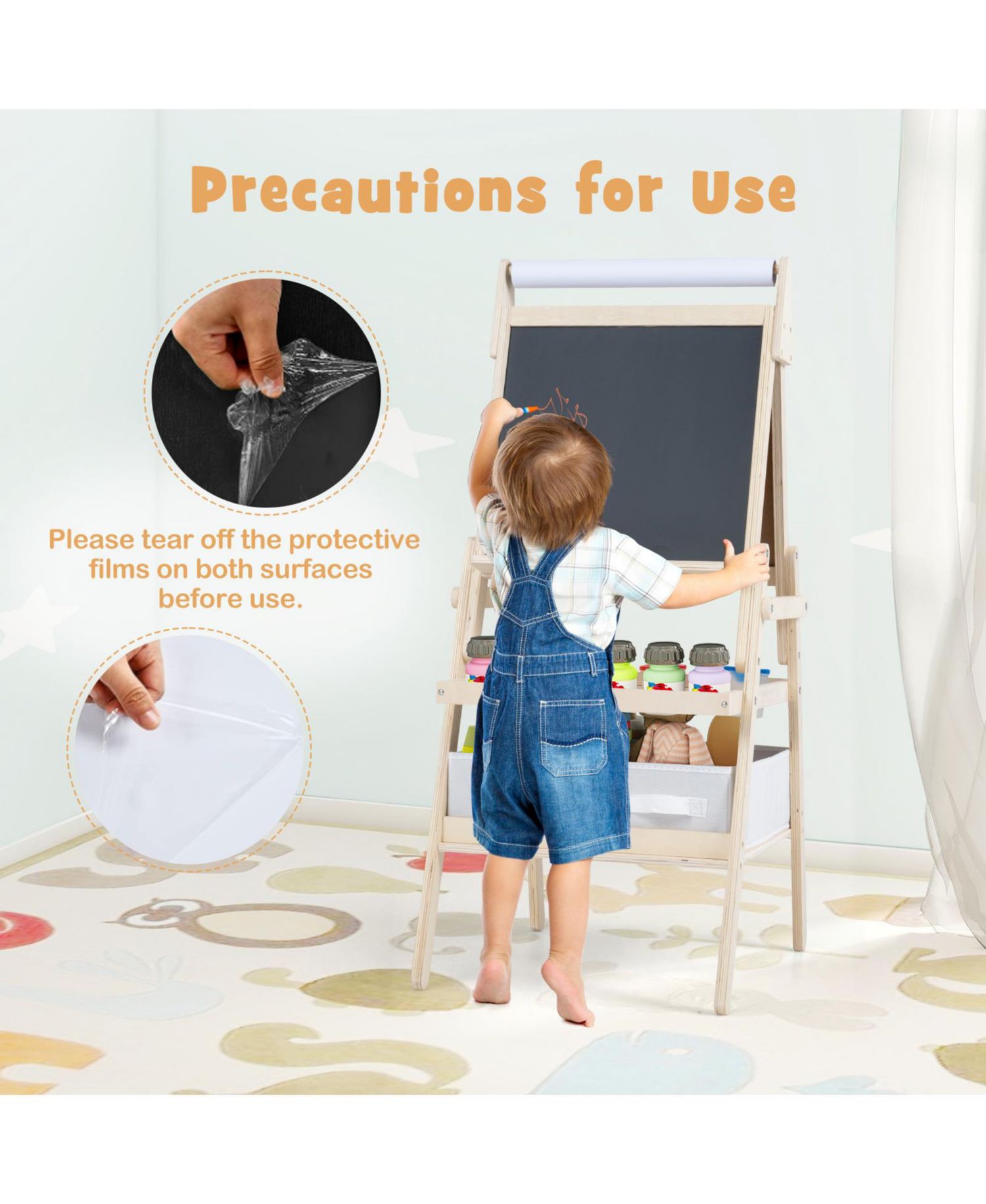 Ages 3+ Double-Sided Magnetic Easel
