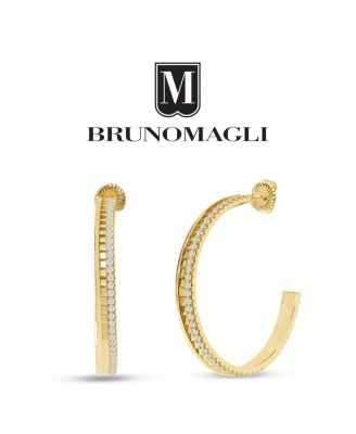 Women's Crystal Gold-Tone Viviana Hoop Earrings