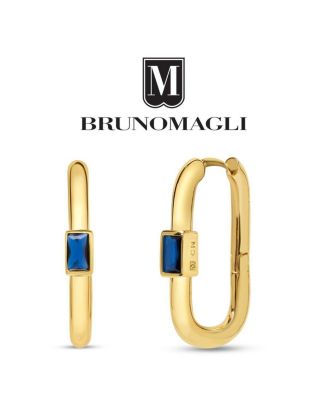 Crystal Gold-Tone Hoop Earrings