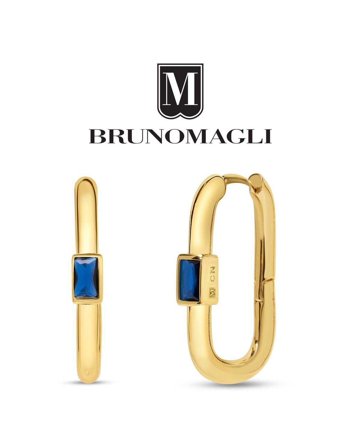 Bruno Magli Crystal Gold-Tone Hoop Earrings