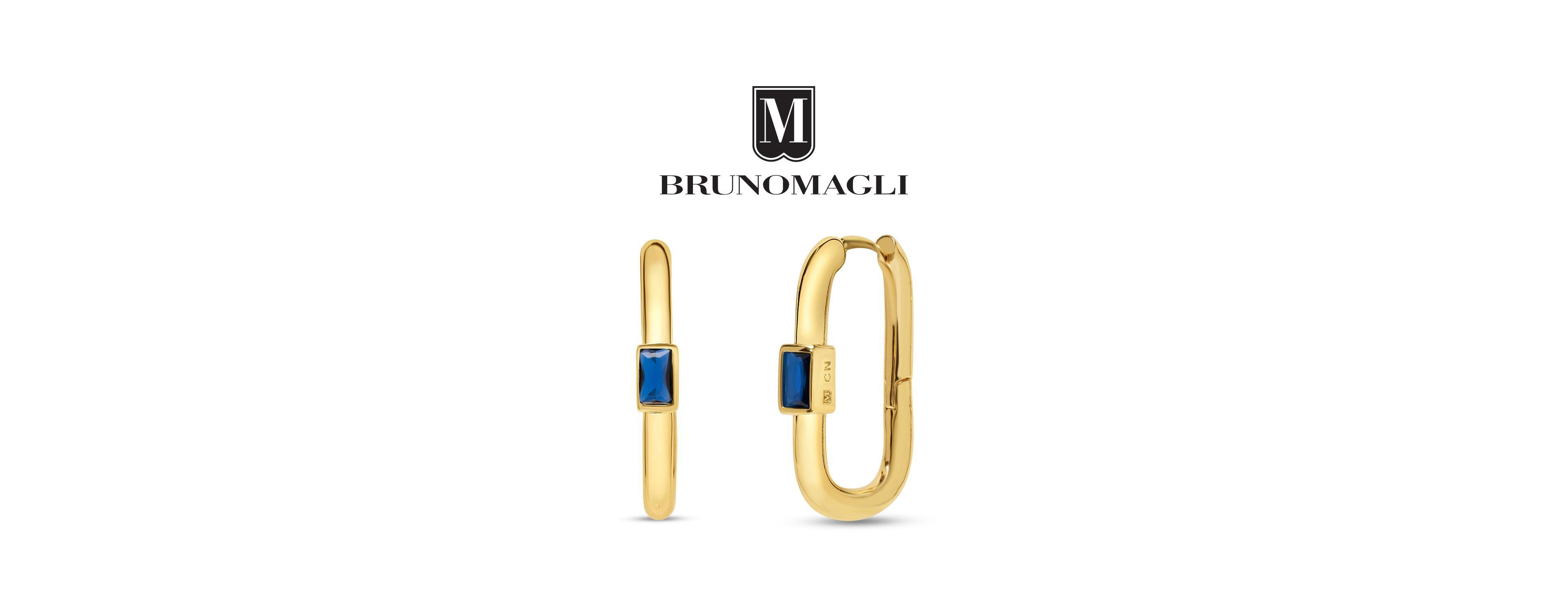 Bruno Magli Crystal Gold-Tone Hoop Earrings