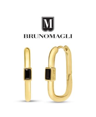 Crystal Gold-Tone Daniela Hoop Earrings