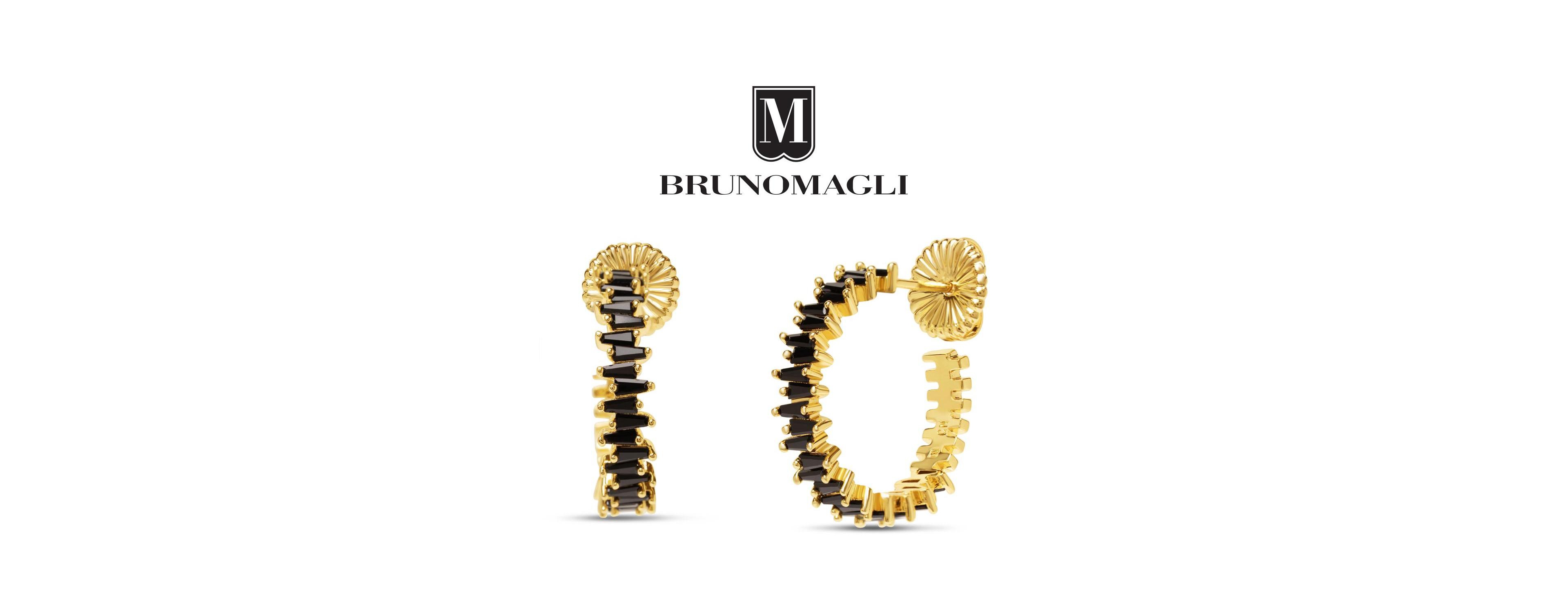 Bruno Magli Crystal Adelina Hoop Earrings