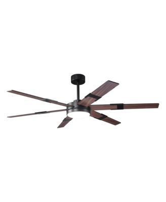 60" Farmhouse Matte Integrated LED Dimmable Reversible Large Smart Ceiling Fan with APP Control and Remote