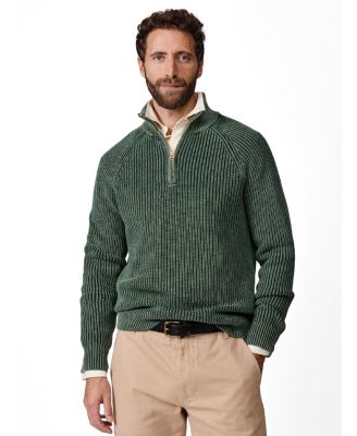 Men's Martin Quarter-Zip Ribbed-Knit Sweater