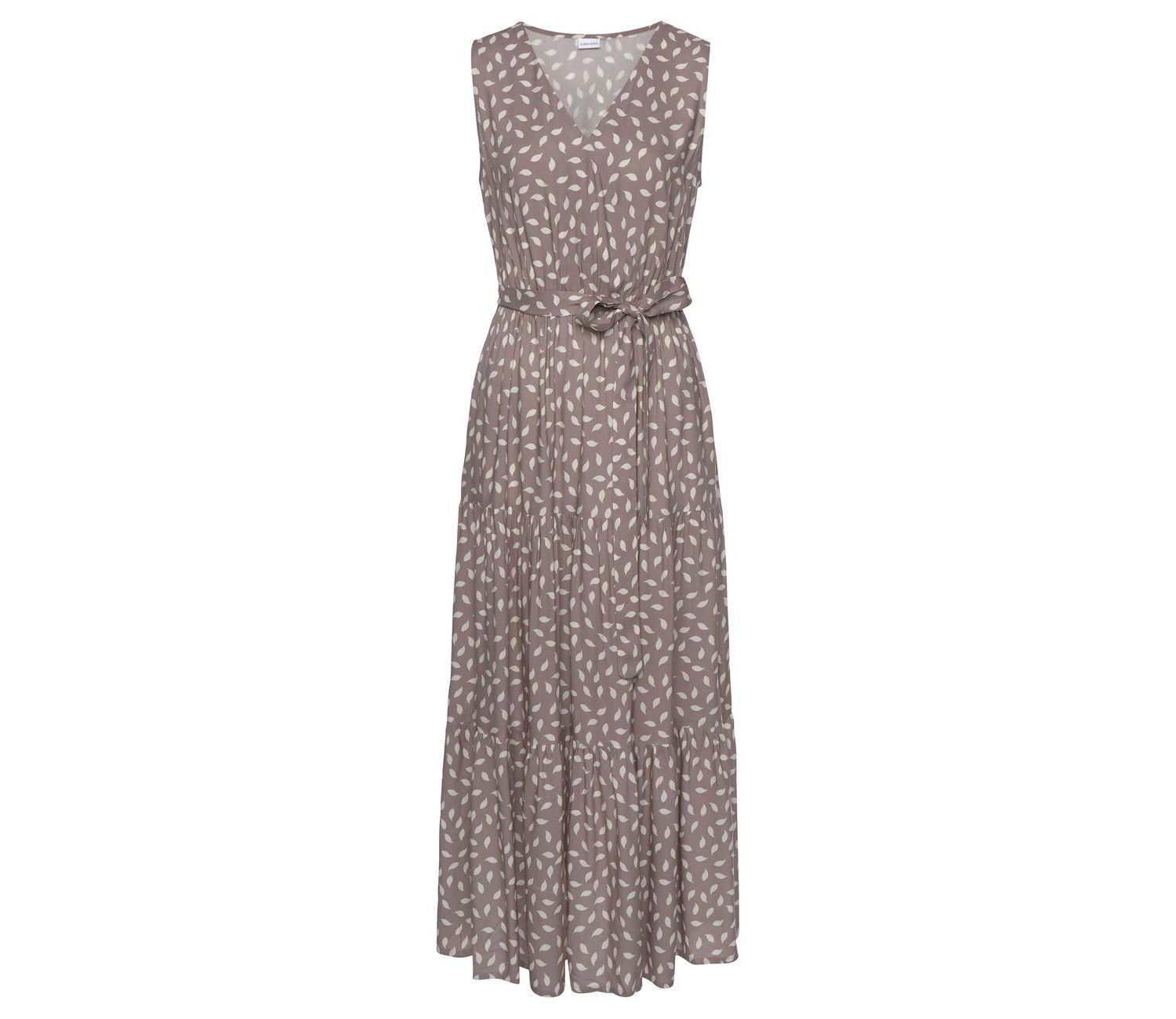 Women's Printed Tiered Elastic-Waist Maxi Dress