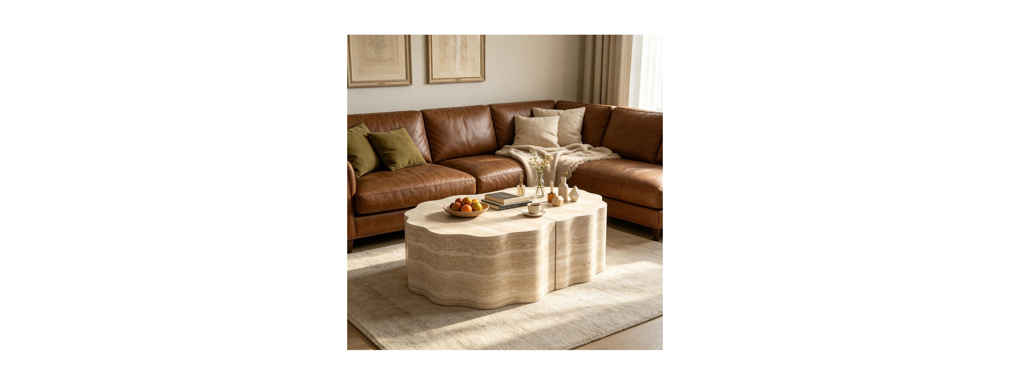 Streamdale Furniture Round Nesting Coffee Table Set of 2 with Pet Bed