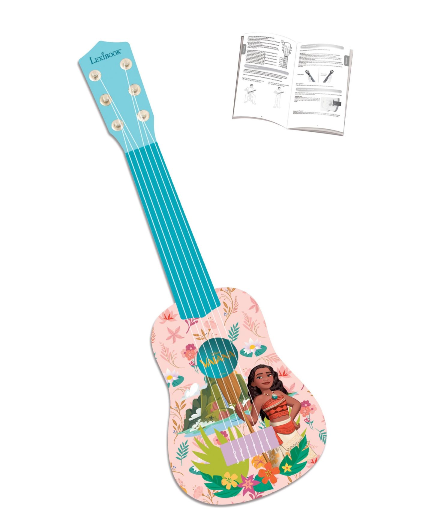 Disney Moana/vaiana Детская гитара Disney Moana My First Guitar с 6 нейлоновыми струнами, от 3 лет, цвет: Синий — фото 6