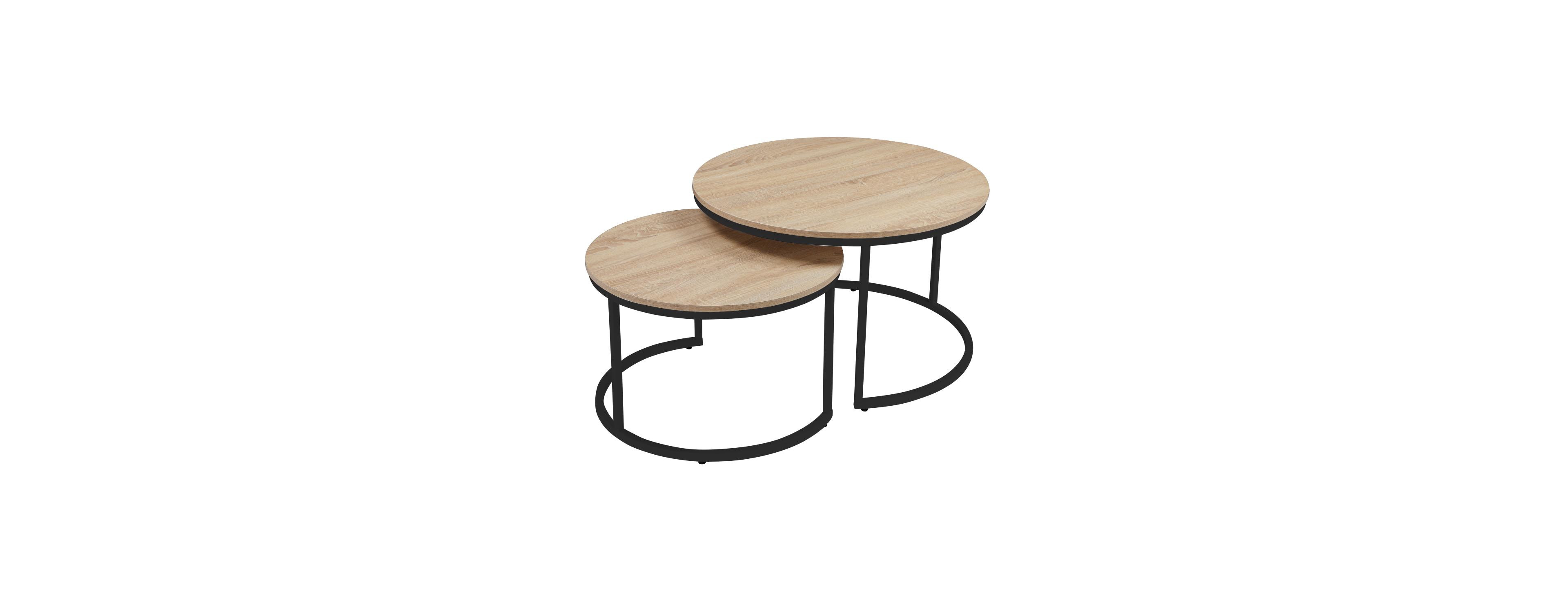 Streamdale Furniture Round Nesting Coffee Table Set of 2