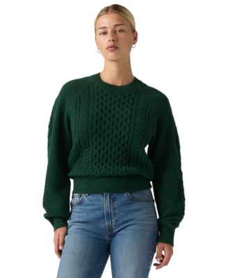 Women's Jolie Cable-Knit Long-Sleeve Crewneck Sweater
