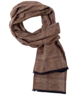 Reversible Plaid Windowpane Scarf