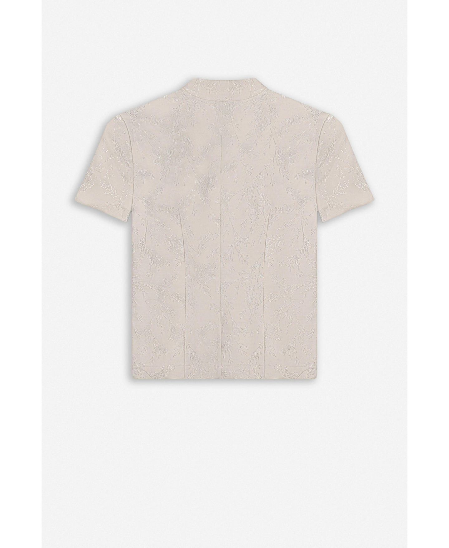 Женская блузка NOCTURNE Short-Sleeve Floral-Print with Chinese Button Detail, цвет: Белый — фото 5