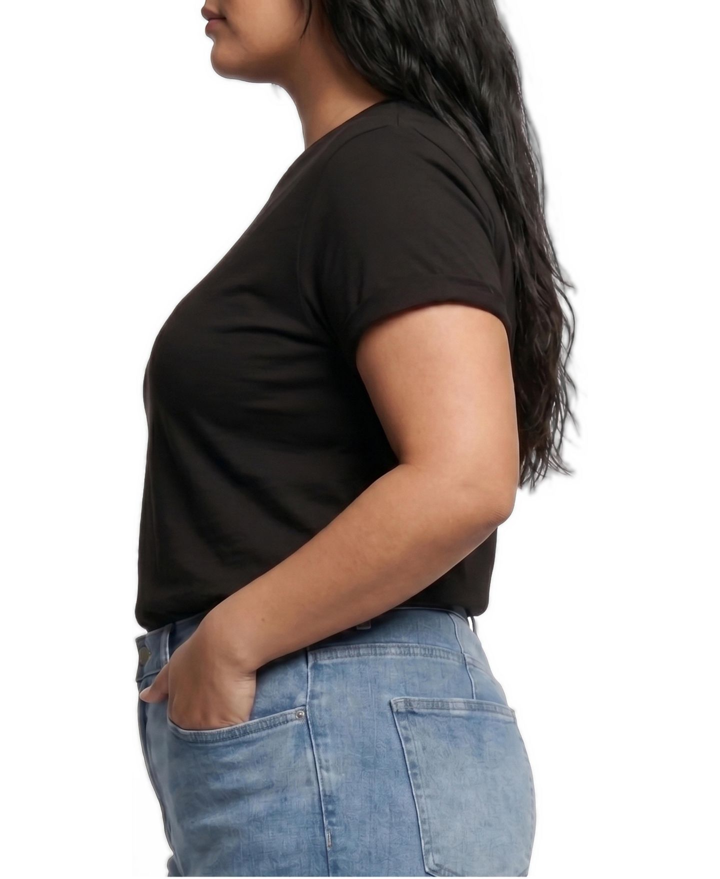 Женская футболка Universal Standard Plus Size Tee Rex Tops, цвет: Чёрный — фото 3